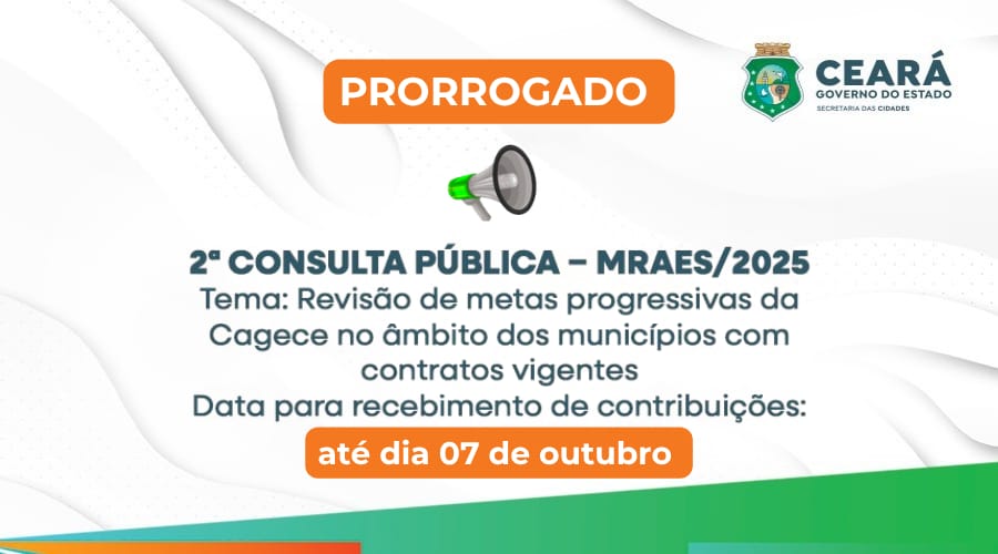 [PRORROGADO] 2ª Consulta Pública – MRAES/2025 – Metas Progressivas